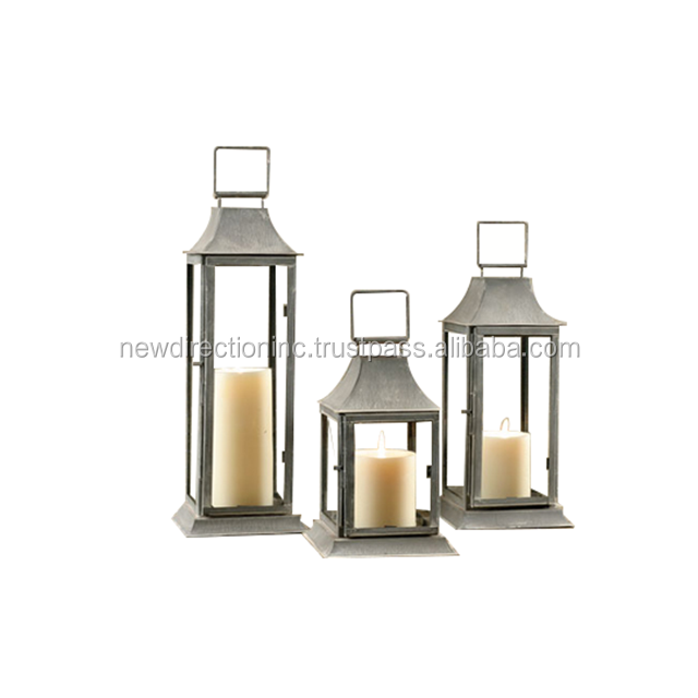 Home Or Event Party Decoration Accessories Candle Lantern Best Quality Ivory Powder Coated Decorative Candle Lantern