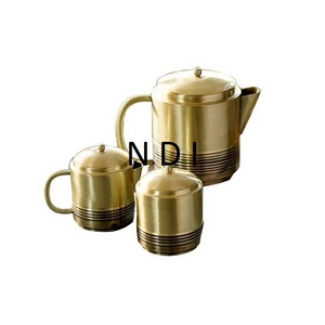 Brass Metal Tea And Coffee Kettle Set For Catering Item Coffee And Tea Serving Metal Pot Classic Design Metal Tea Pots