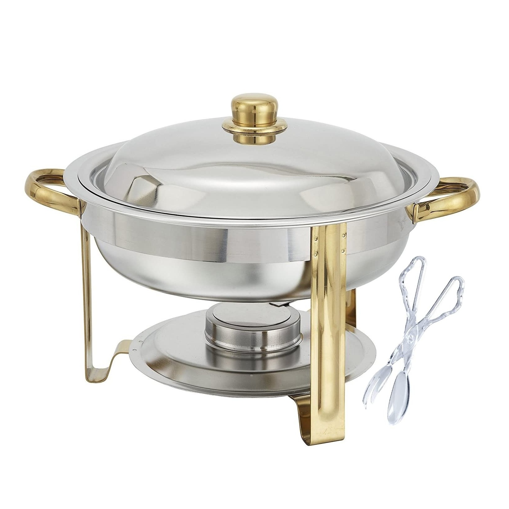 Gold Plated Finishing Multi Functional Catering Service Hot Food Server Dishes Chafing Dish Buffet Food Equipment  Chafing Dish