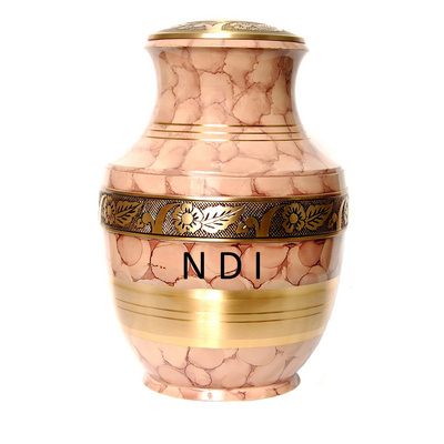 Classic Style Adult Ashes Cremation Urns Brass Metal Cremation Urns Funeral Supplies For Handmade Decorative