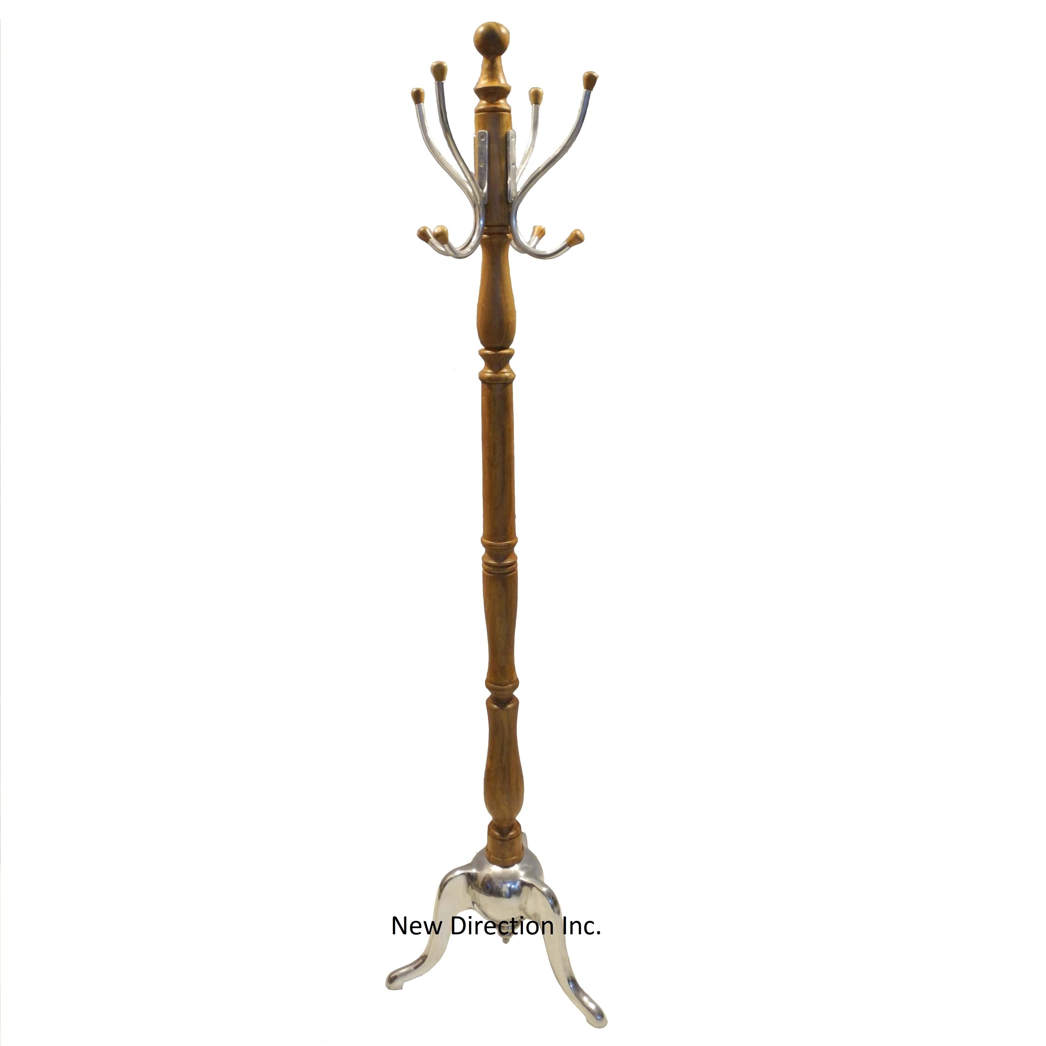 Wooden Large Coat Hanging Stand  Sustainable Quality Coat Hanger Stand For Bedroom Corner Clothes Hanger Coat Stand