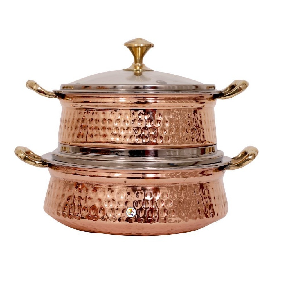 Kitchen Usage Hot Food Server Rounded Handi Pot Copper Cooking Handi Pot Best Selling Pure Copper Metal Cooking Pots