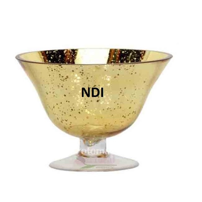 Good Price Handcrafted Decorative Metal Bowl With Glossy Gold Plated Finishing Deep Mixing Bowl