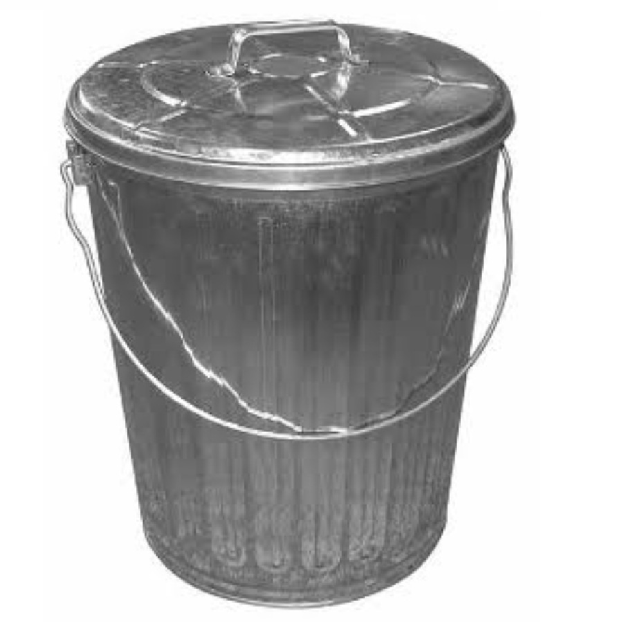 Multi Purpose Usage Trash Bin With Lid Customized Shape Large Dustbin For Waste Garbage Storage Galvanized Metal Trash Can