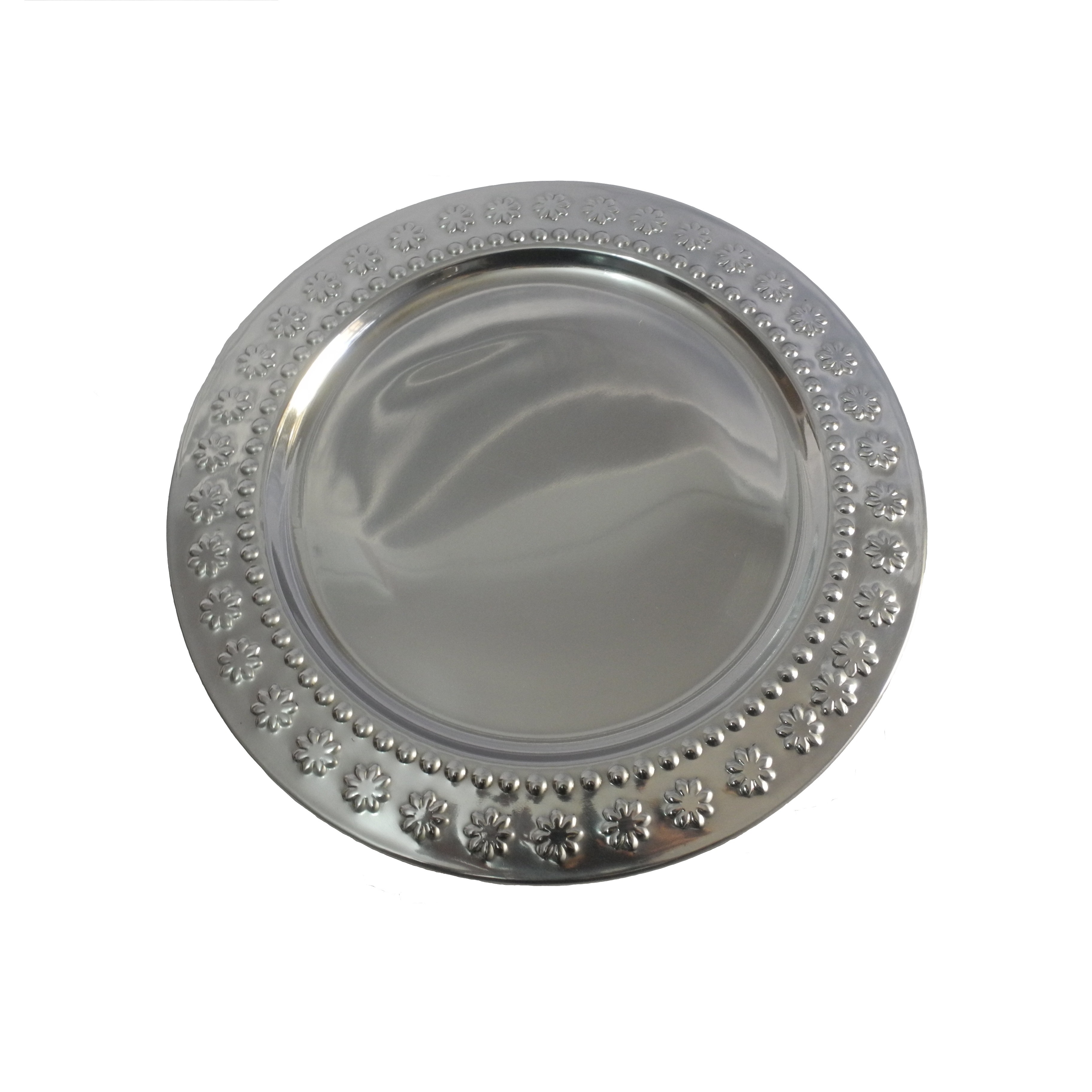 Enamel Finishing Food Salad Serving Charger Plate Home Catering Used Top Trending Metal Charger Plate For Custom Shape