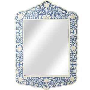 Custom Design Handcrafted Decorative Wall Decoration Wooden Wall Mirror Frame Best Quality Bone Inlay Design Mirror Frame