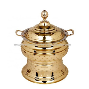 Gold Plated Customized Chafing Dishes Brass Chafing Dish Restaurant And Hotel Supplies Food Warmer Buffet Server Chafing Dish