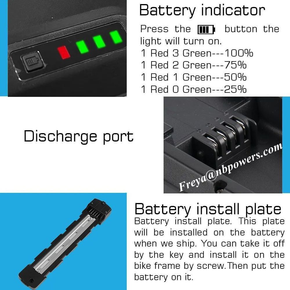 NBpower Downtube  52V 24ah 21700 polly case e bike battery pack with 40A BMS for 52V2000W electric bike bicycle motor