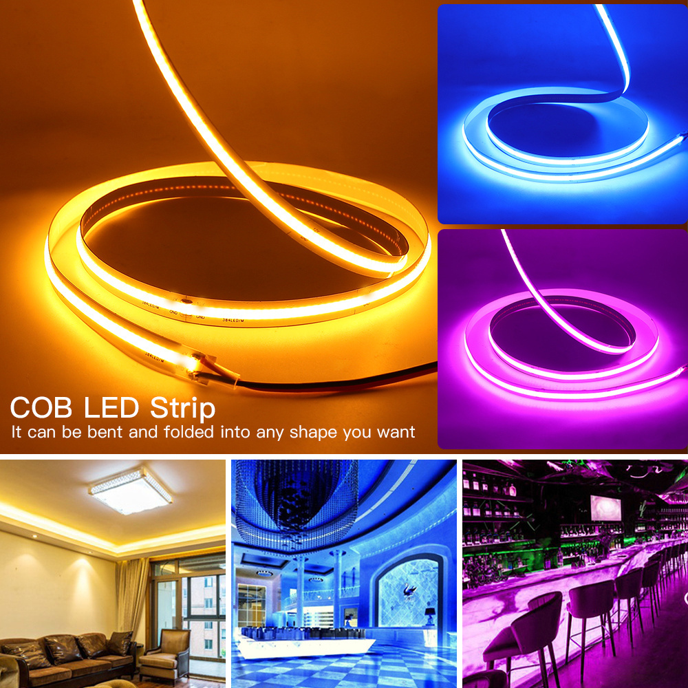 USB Dimmable COB Strip DC 5V 320 LEDs/m High Density Flexible LED Tape RA90 For LED Light