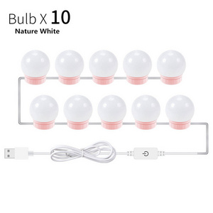 Wall Lamp LED 16W Makeup Mirror Vanity Led Light Bulbs Hollywood Style Led Lamp with USB Touch Switch