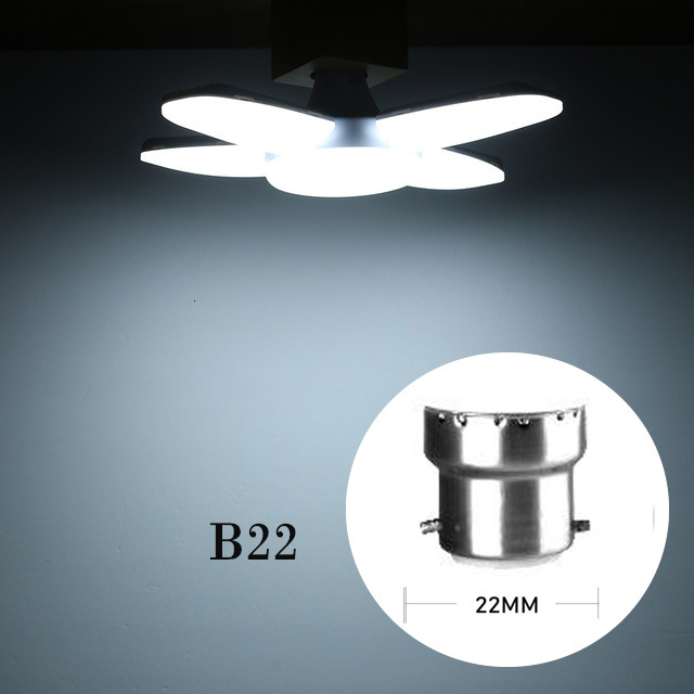 The New 60W Foldable Fan Blade LED Pendant Lights No Flicker B22 E27 LED Bulb 220V 360 Degrees Angle Adjustable Ceiling Lamp