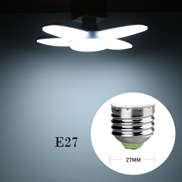 The New 60W Foldable Fan Blade LED Pendant Lights No Flicker B22 E27 LED Bulb 220V 360 Degrees Angle Adjustable Ceiling Lamp