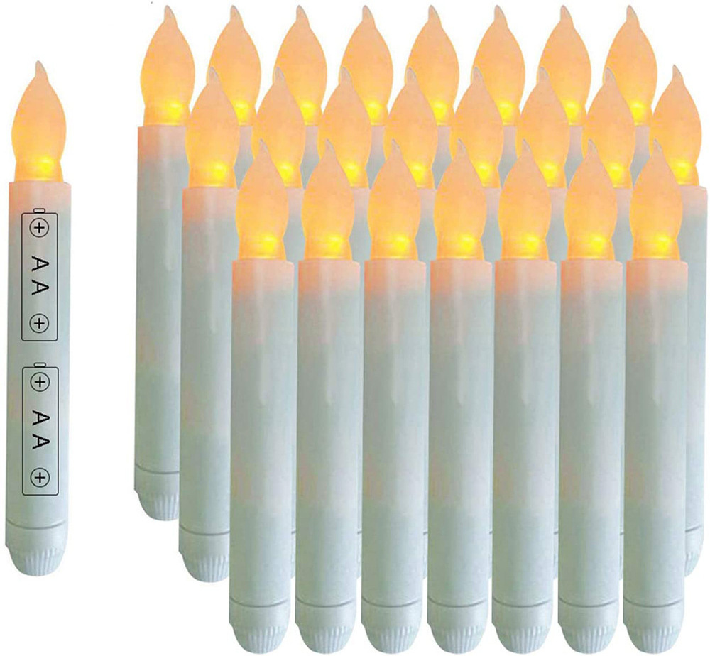 Hot sale LED Taper candles for Home Decor Church Christmas Flameless Christmas Candle light for Xmas party LED Candle