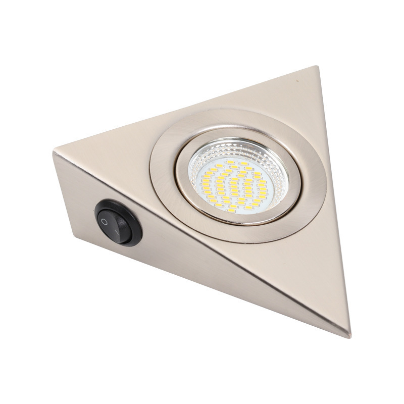 DC 12V  AC 220V LED Furniture Lamp Triangle LED Under Cabinet Lighting for  Cupboard