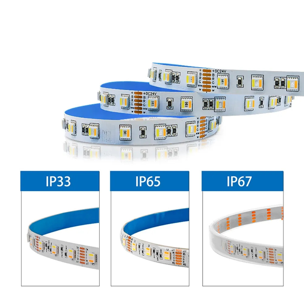 5 in1 RGB CCT Led Strip Light 12V 24V RGBW RGB CCT RGBCWW Super Bright Flexible LED Tape Lights for home Decoration