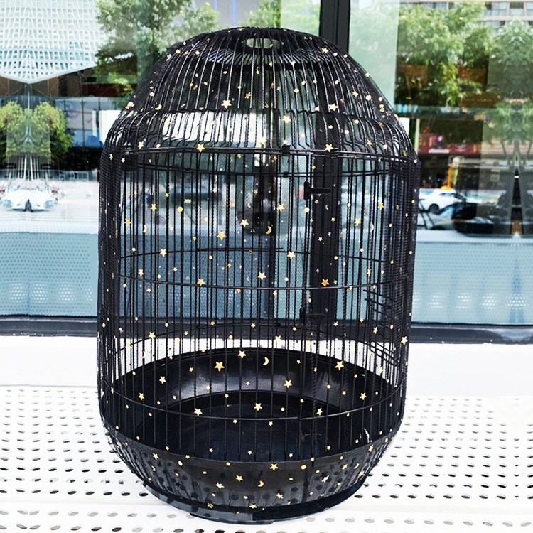 Universal Mesh Net Cover Stretchy Skirt Guard Bird Cage Cover Seed Catcher for Round Square Cages