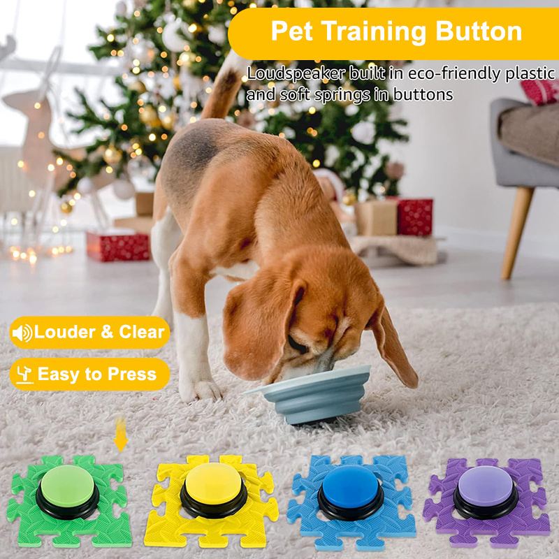 Pet Cat Voice Recorded Speaking Interactive Training Buzzer Pet Dog Talking Button for Communication