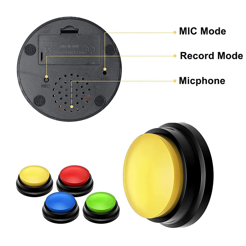 Pet Cat Voice Recorded Speaking Interactive Training Buzzer Pet Dog Talking Button for Communication