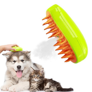 2024 New 3 In 1 Spray Pet Dog Cat Hair Removal Massage Self Cleaning Comb Steam Cat Grooming Brush with Steam