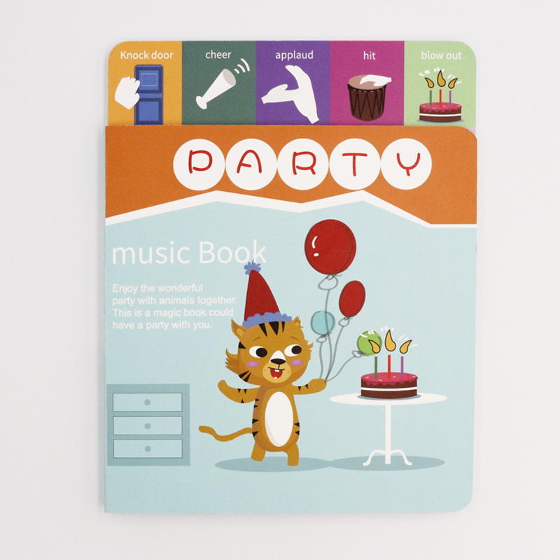 Customized children voice recordable music sound module book for kids