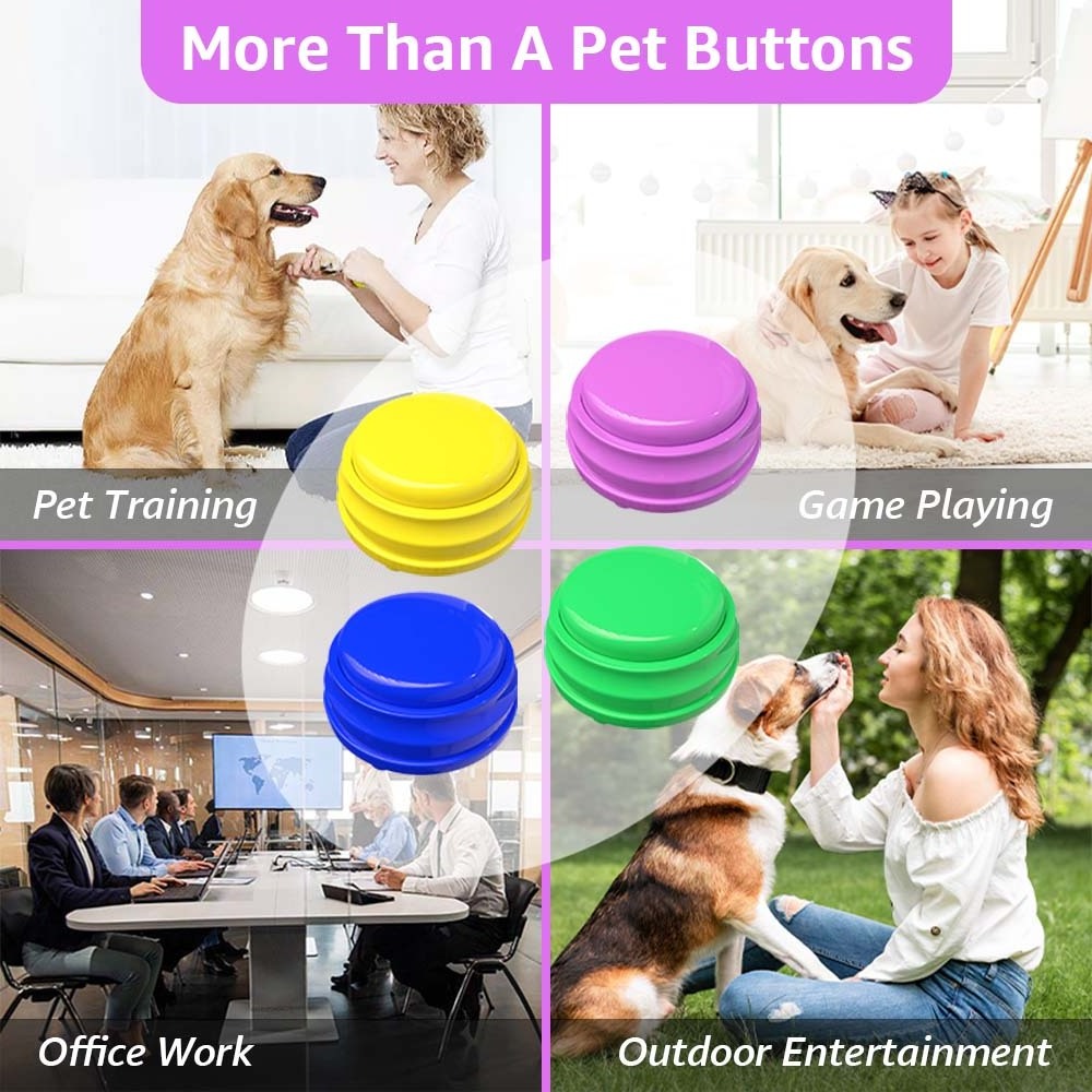 Latest Design Nice Recordable Dog Answer Buzzers Talking Button For Communication