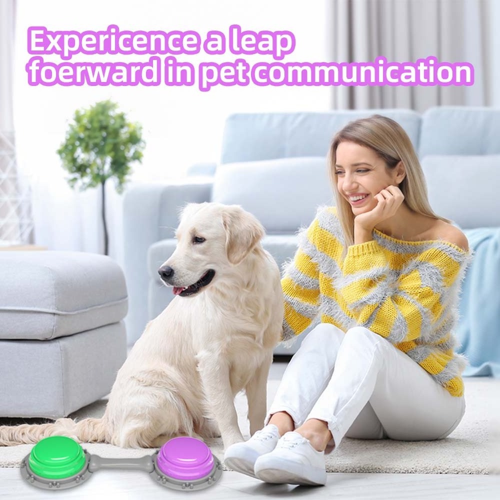 Latest Design Nice Recordable Dog Answer Buzzers Talking Button For Communication