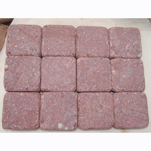 cheap patio red pyrophyllite stones paver block prices