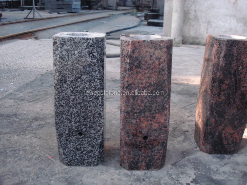 China Cheap Memorial Stone Granite Cemetery headstone flower vases for grave