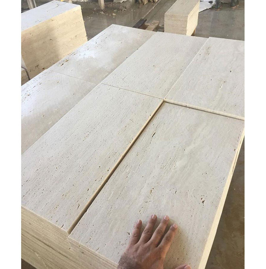 Beige Yellow Travertine slab travertine stone floor for interior decoration