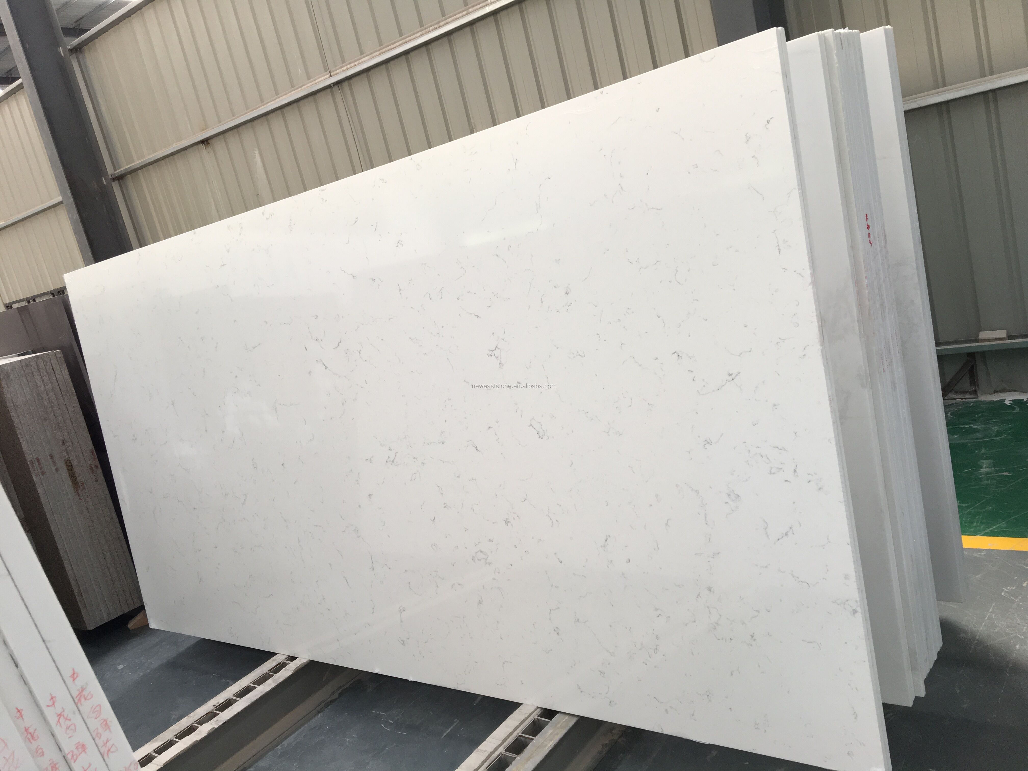 raw artificial carrara white marble stone quartz price for kitchen countertop