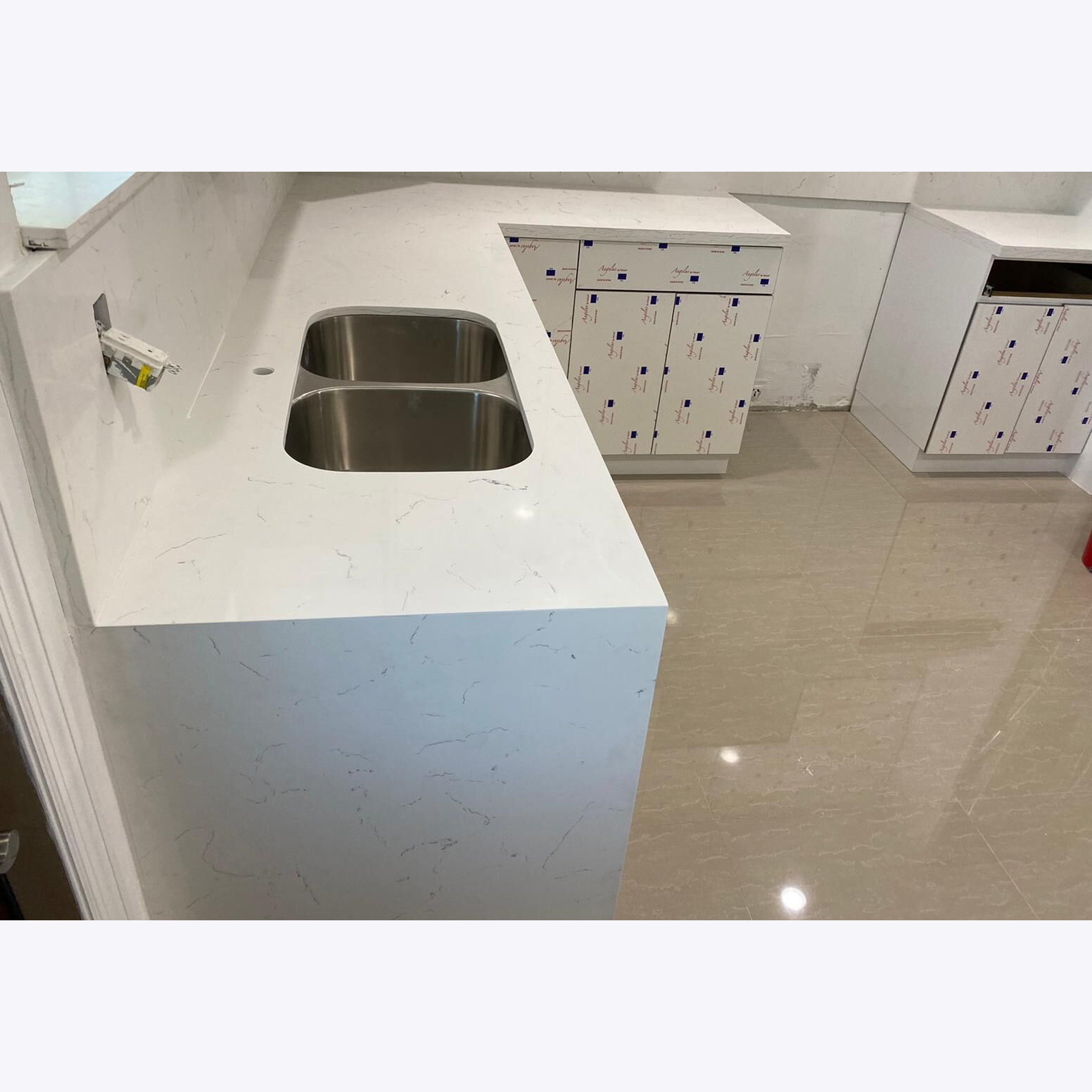 raw artificial carrara white marble stone quartz price for kitchen countertop