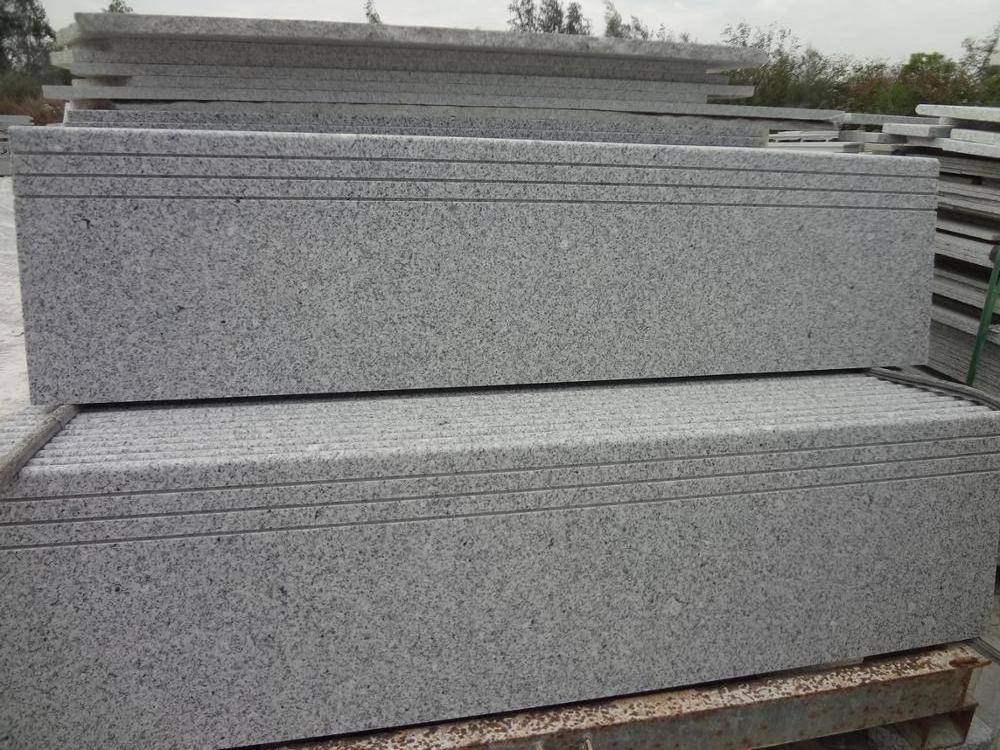 Cheap price Bullnose  G603 granite stone steps for outdoor stairs