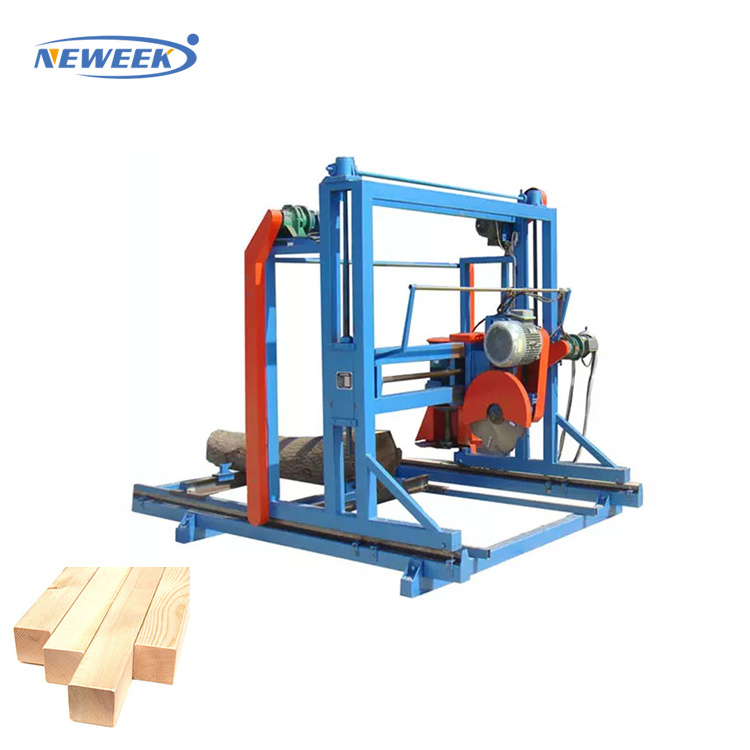 NEWEEK High Quality Wood Cutting Machine Circular Swing Double Saw Blade Angle Sawmill