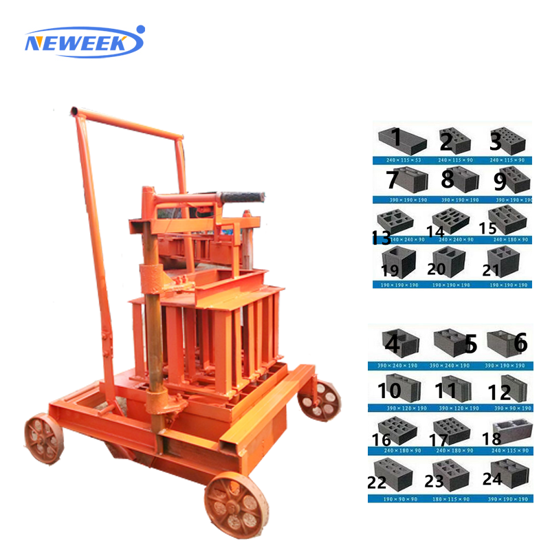 Neweek different brick cement blocks molds building concrete brick press machine