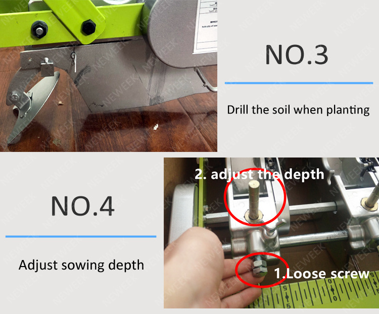 NEWEEK single row turnip broccoli coriander hand push onion carrot vegetable seeds planting machine