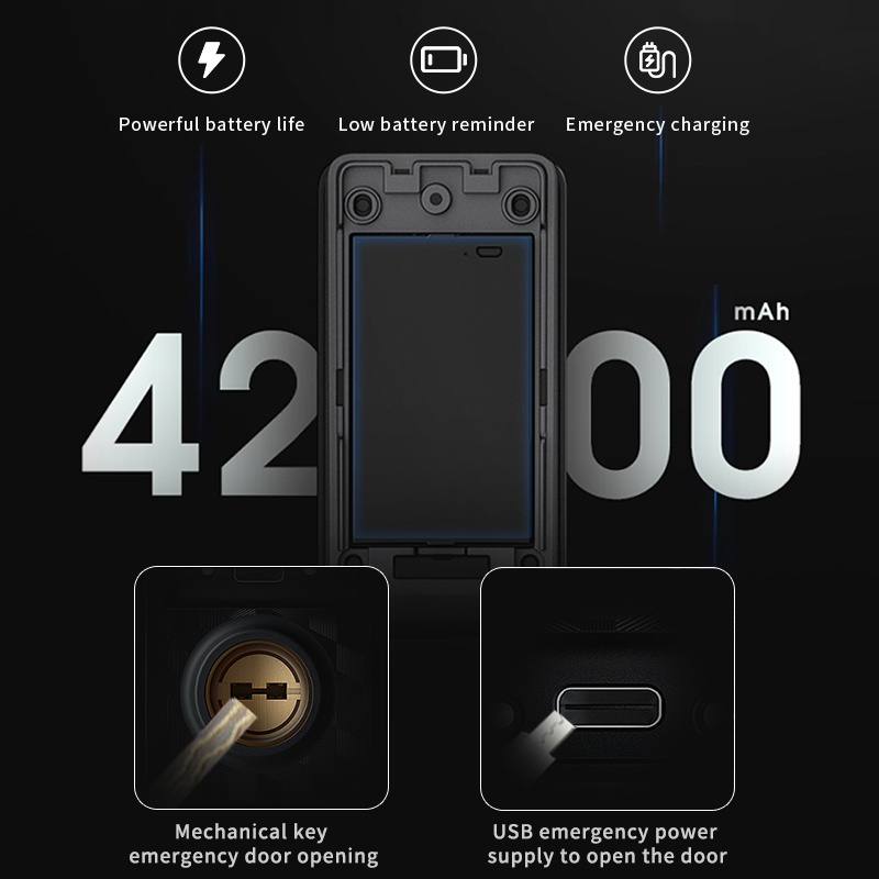 NeweKey Tuya APP Security Cat Eye Fingerprint Password Aluminum Door Home Apartment Keyless Smart Lock