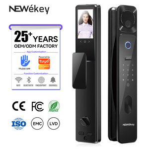 NeweKey Tuya APP Equipped With Camera Remote Control Biometric Fingerprint Multiple Alarm Function Safety Smart Door Lock