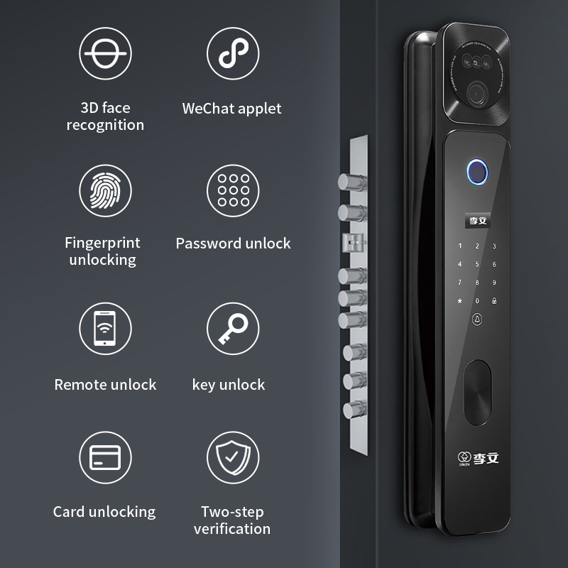 Wholesale Automatic Keyless Digital Biometric Fingerprint Lock Electric Face Recognition Front Door Lock For Outdoor Gate