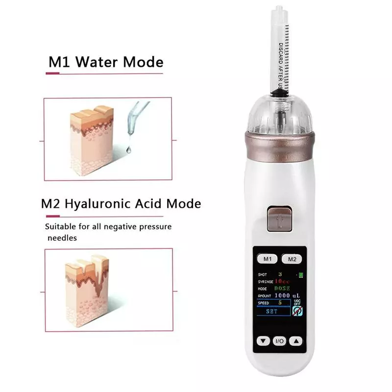 NEW Korea Mesogun EZ Negative Pressure Meso gun Hydro Water Injector Needle Free Microcrystal Injection Skin Care Tool f