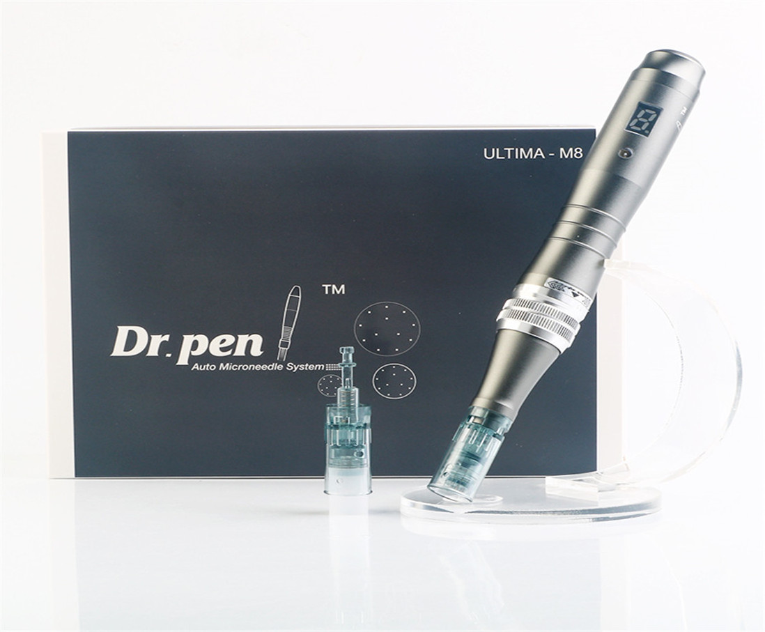 Electric Dr pen M8 With 22pcs Replaceable Battery Auto Ultima Dermapen CE approved professional Drpen Microneedling Cartridges w