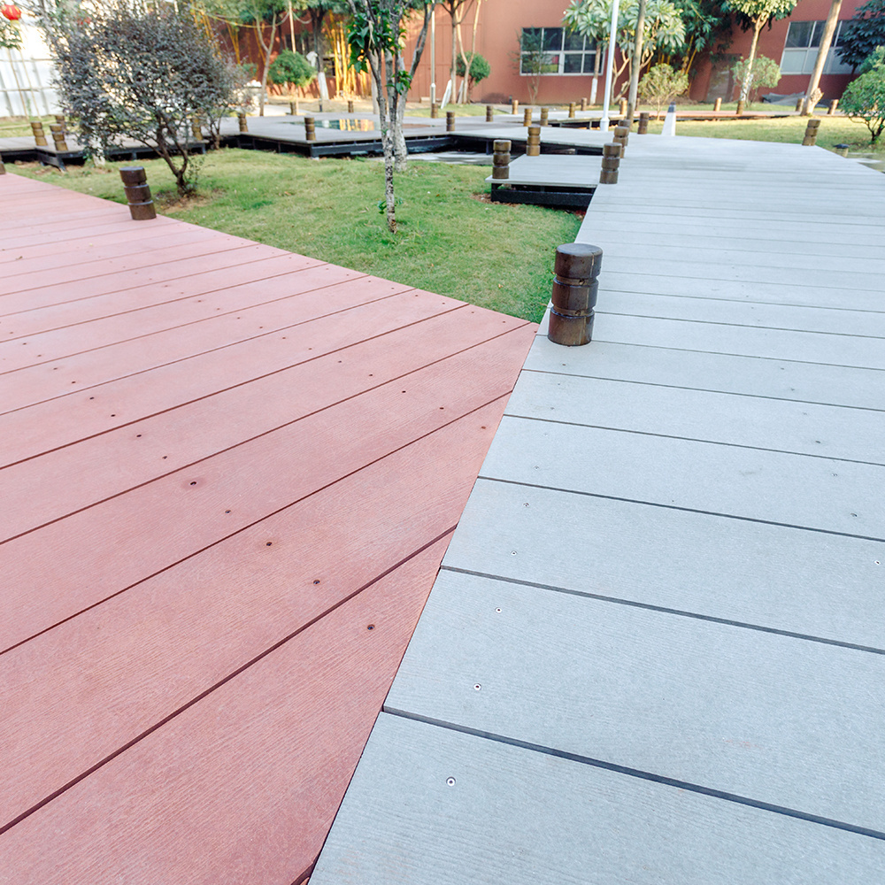 Outdoor Wood Grain Fibre Cement Board Engineered Flooring Decking