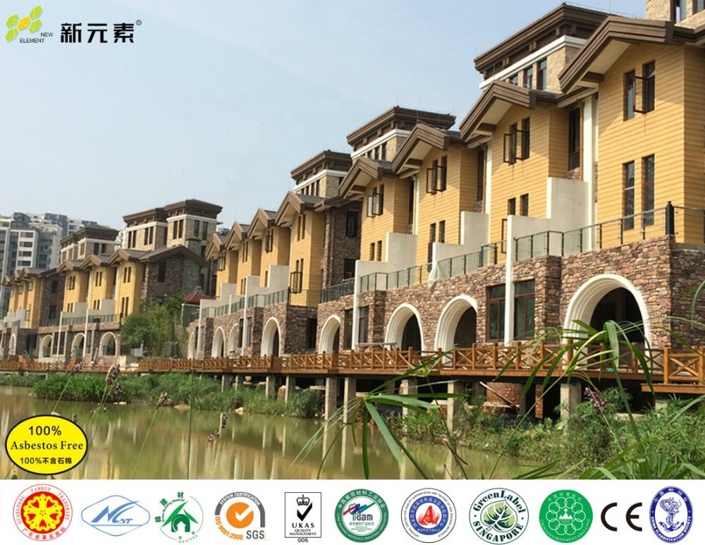 Reinforced Fiber Cement Exterior Wall Panel Cladding Weather Proof Board/Exterior Siding Materials