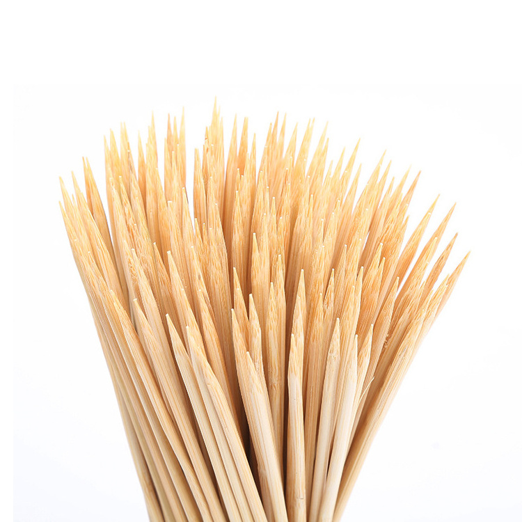 Newell 100% Biodegradable wholesale bulk Disposable Natural Bamboo Wooden Bamboo Bbq  Skewers Sticks marshmallow stick