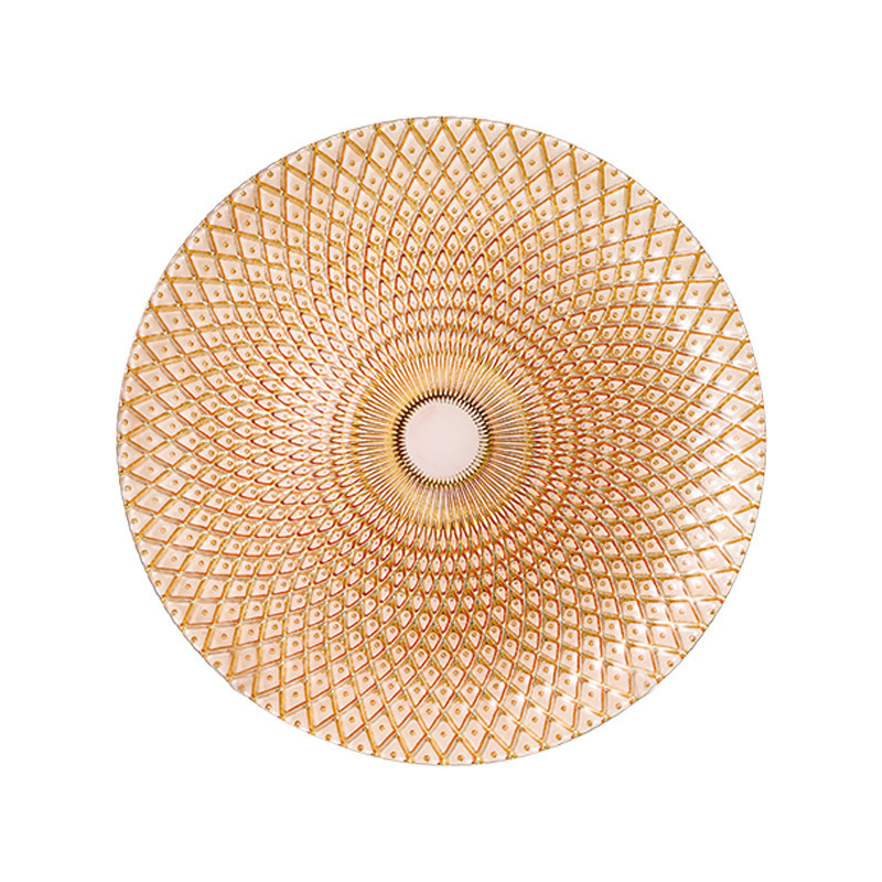 Newell Creative Clear In Tempered Glass Charger Plates Square  Gold Beaded Edge Models Oval Plates Beaded Gold