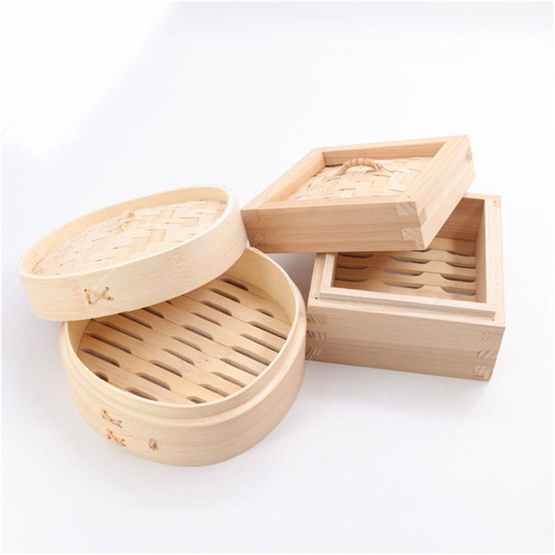 Newell Pastry Mini Favor Rice Cooking Stainless Steel Organic Bamboo Steamer With Cover