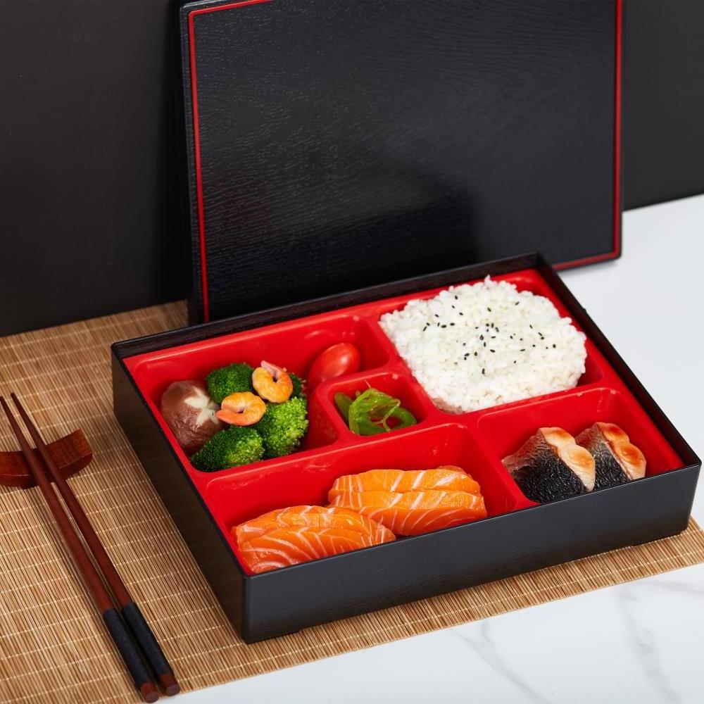 Newell Bento Tray Food Premium Shipping Gift Black Box Rice Storage Sushi Nori Box For Rolls And Sushi