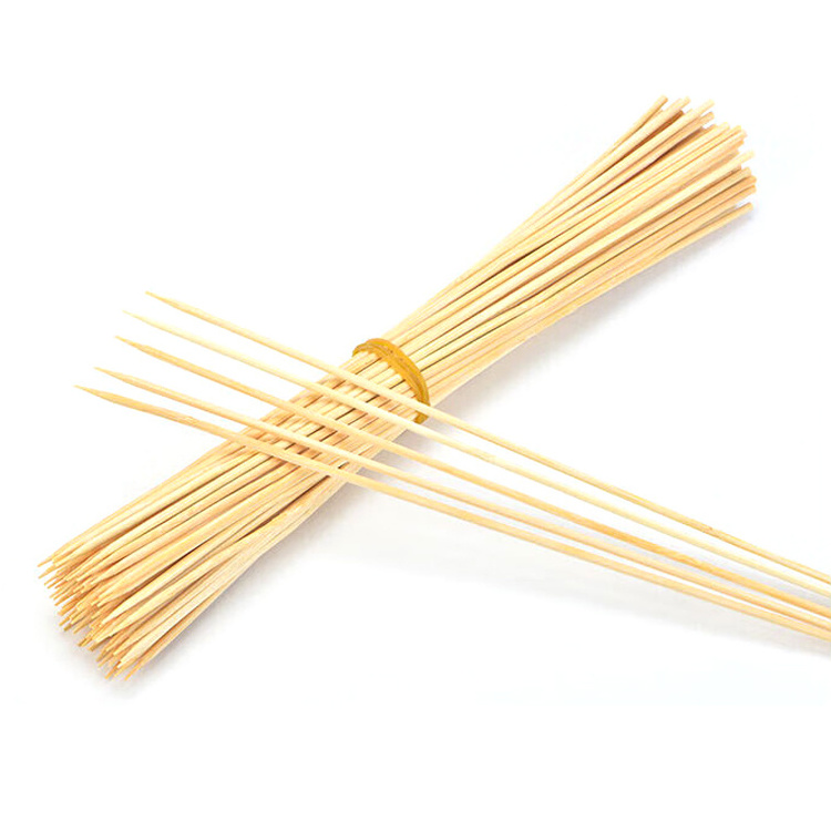 Newell 100% Biodegradable wholesale bulk Disposable Natural Bamboo Wooden Bamboo Bbq  Skewers Sticks marshmallow stick