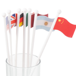 Newell Branded National Flag Wedding Custom Logo Drink Stirrer Swizzle Stick Cocktail Stirrer Plastic For Cocktail