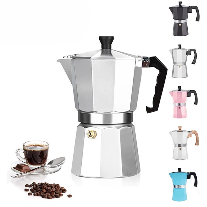 Newell Stovetop Espresso Mokapot Italy Stove Top Classic Aluminum 1 2 3 6 Cups Italian Express Coffee Maker Moka Pot