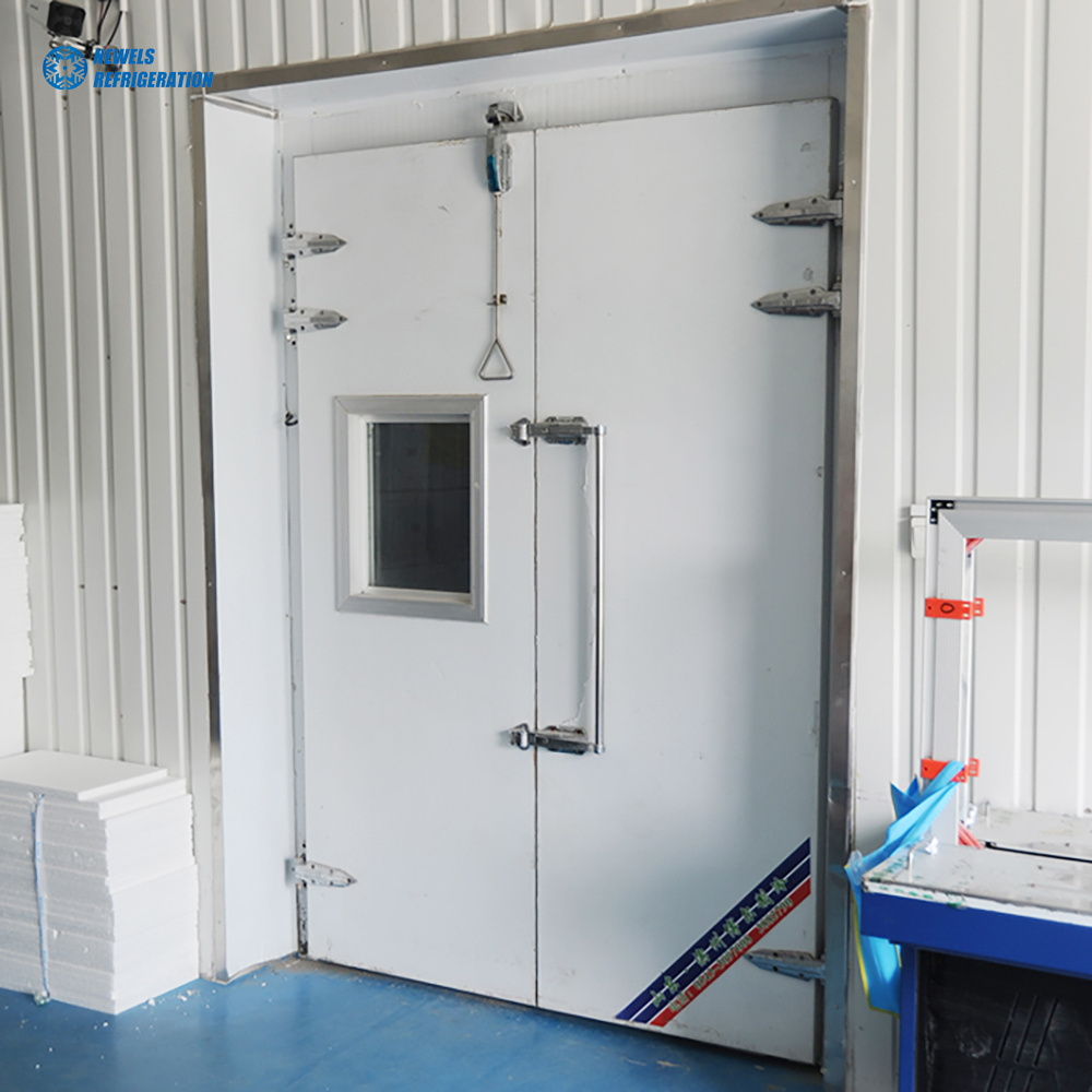 Stainless Steel Automatic Cold Storage Sliding Door Chill Room Freezer With PU Hinge Door